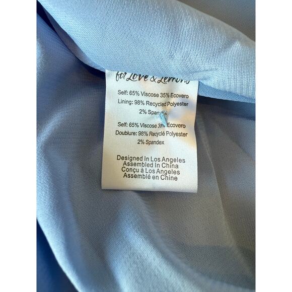 For Love & Lemons NWT Charlene Periwinkle Floral Mini Dress sz XS - Picture 13 of 14